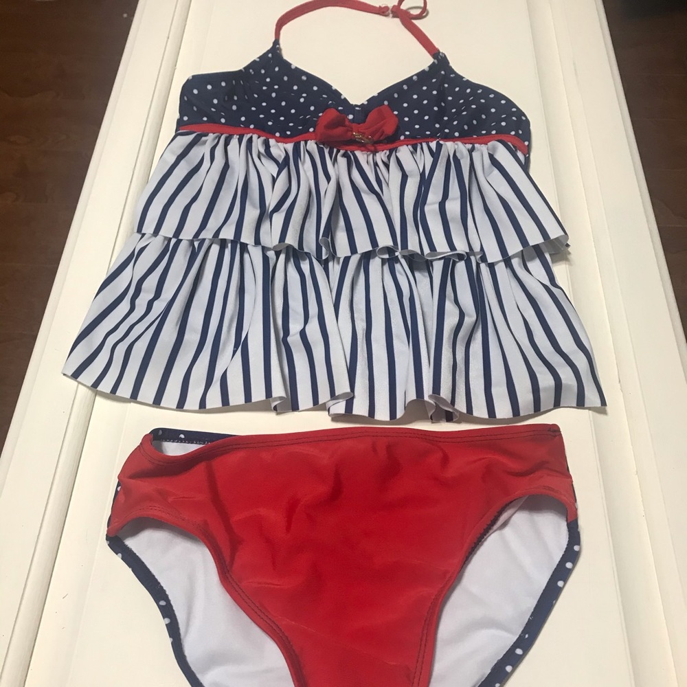 Jantzen- 2 piece swimsuit- nautical print- 10